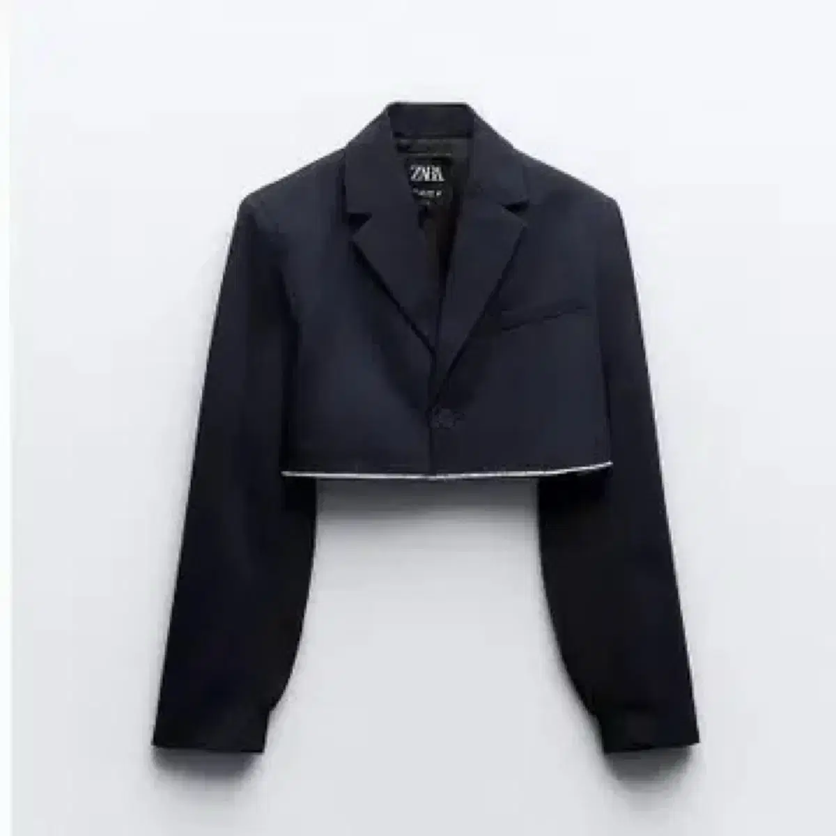 Zara ストライプクロップドボンバージャケット